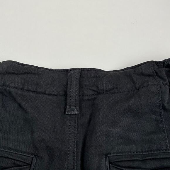 American Eagle Black Stretch Waist Mom Twill Pants Womens Sz 4 Short - Picture 12 of 12